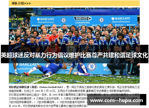 英超球迷反对暴力行为倡议维护比赛尊严共建和谐足球文化